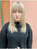 ホワイトベージュ☆ロングレイヤー