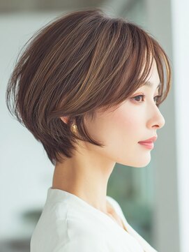 サンタフェ 日進岩崎台店(Santa'Fe) 白髪ぼかし似合わせ/大人ショート/くびれボブ/2