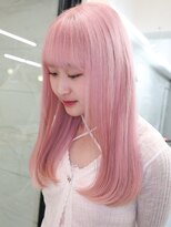 プネル(punel)&nbsp;原宿　ピンクミルクティーベージュ/レイヤーミディアム