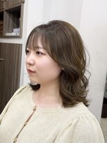 ヘアーアンドメイク シークタチカワ 立川店(Hair&Make Seek)&nbsp;【古澤】ブリーチなしオリーブグレージュ×ミディアムレイヤー