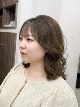 ヘアーアンドメイク シークタチカワ 立川店(Hair&Make Seek) 【古澤】ブリーチなしオリーブグレージュ×ミディアムレイヤー