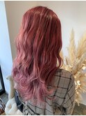 ダブルカラーカシスレッドロング