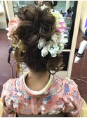 ポニテカールonナチュラルFlower