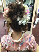 ヘアサロン ユニティ(Hair Salon Unity) ポニテカールonナチュラルFlower