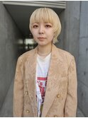 ブロンド×ミニマッシュウルフショート