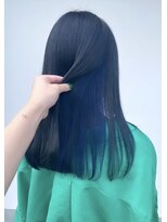 へアメイクワンプラス 四日市(HAIR MAKE ONEplus) ブラック×ブルー/インナーカラー/艶髪/デザインカラー/学生