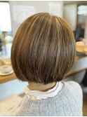 ミセスのグラデーションボブ×ハイライト