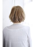 20代30代40代　質感で飾る透け感ボブ【枚方】
