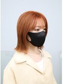 【ケアブリーチ】オレンジベージュのボブ