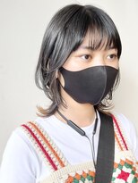 【morio原宿】マッシュウルフ　裾カラー　横沢