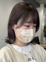 ムク 横浜店(muku)&nbsp;ダブルカラーピンクベージュベージュカラーケアブリーチミニボブ