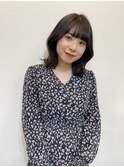 前髪/アンブレラカラー/こなれミディ/イメチェン/ウェーブパーマ