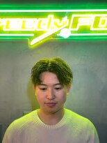 グリーディーフォックス 三軒茶屋(GreedyFOX)&nbsp;波巻き/マッシュパーマ/ウルフ/ハイライト<理容室>三軒茶屋