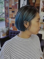 [ kisai ＊ 西川史浩 ]ターコイズカラー×ミニボブ