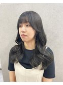 レイヤーカット×オリーブグレー