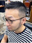 10代20代30代メンズフェードカットパーマ短髪ワイルド黒髪