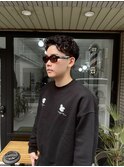 ピンパーマ、ザクザクショート