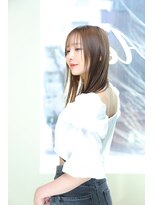 アエレ(Aere)&nbsp;【Aere池袋】シースルーバング×ヌードベージュストレート小林