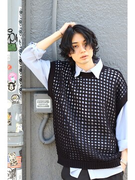 ブークル(boucle) ウルフパーマ スパイラルパーマ センターパート