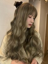 メゾンアクア 表参道(Maison ACQUA)&nbsp;☆ブリーチなしダブルカラー オリーブ オリーブベージュ ボブ