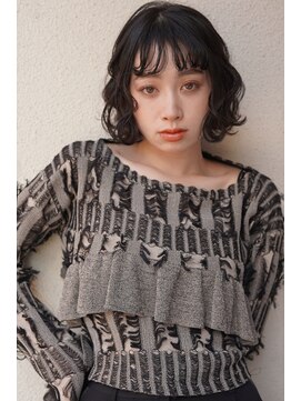 レジュアル(RESSUAL) 切りっぱなしボブエアリーロング美髪ピンクブラウン