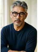 ブルーブラック & スパイキーショート フェザーパーマ09