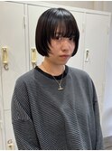 ショートボブ×顔まわりレイヤー◎