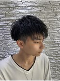 ツーブロックマッシュ無造作スタイル