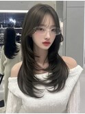 ハッシュカット/韓国レイヤー/ザクザクレイヤー/ロングレイヤー