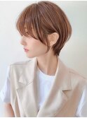 くびれヘア/アプリコットオレンジ/韓国/ボブ/レイヤー/吉祥寺