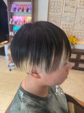 ヘアリゾート粋 ティガ 池袋店(tiga) メンズ/インナーカラー/ブロンドベージュ