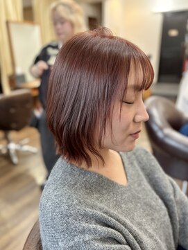 美容室ポール 西葛西店(PAUL) 20代30代40代50代レイヤーボブ/ピンクベージュ