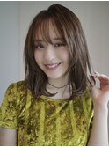ミディアムレイヤー・ボブ/絶壁解消/20代/30代/長め