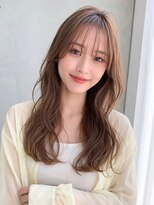 ノア 三宮店(NOA)&nbsp;【NOA】ロングレイヤーベージュグレージュシースルーバング
