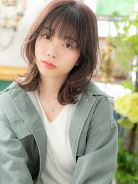 カバーヘア ブリス 上尾西口店(COVER HAIR bliss) 大人かわいいピンクカラー外ハネボブレイヤーb上尾20代30代40代