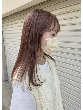 オンヌ(onnu) ピンクベージュのロングスタイル