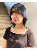 #ブルーシルバー #ブルーブラック #韓国ヘア