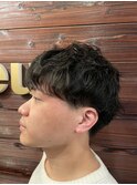 メンズマッシュパーマニュアンスパーマスパイラルパーマ刈り上げ