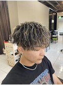 メンズカットメンズカラー波巻きパーマツイストスパイラルパーマ