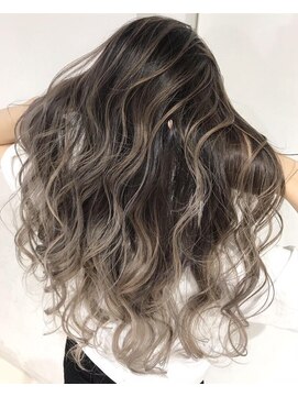 アオアクア バイ グルグル 小岩店(ao akua by GULGUL) アッシュカラー グレージュ×グラデーションハイライト 小岩