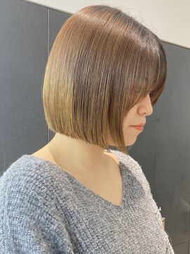 ロンドアジュール 横浜(Lond azur) ハイトーン×韓国タッセルボブ横浜で叶う垢抜けベージュヘア☆