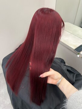 ベレーザ 渋谷(BELEZA) 11319髪質改善チェリーレッド黒髪アッシュブラックワインレッド