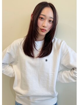 Idk レイヤーカット＋レッドブラウン