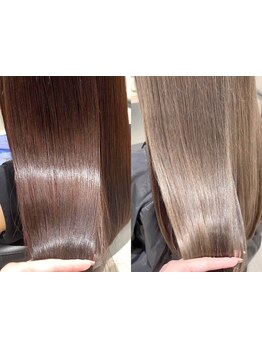 自然なサラサラヘアーも髪質改善も叶えるストレート!【KAINO】の髪質改善ストレートで、仕上がりも大満足♪