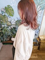 バンビ プライベート サロン(Bambi private salon) インナーカラー＊ピンク×オレンジ*大人ウルフBambi松平愛