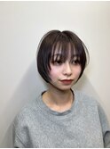 顔まわりレイヤーがお洒落マッシュショート♪