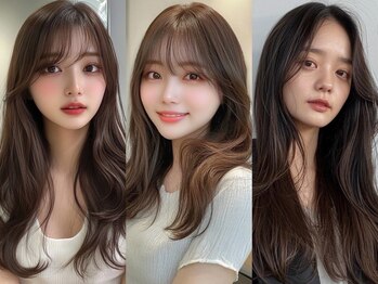 トゥルークリエイション 小山(True Creation)の写真/韓国風顔周り◎可愛いおくれ毛◎[小山/小山駅/韓国/ブリーチ/学割U24/前髪/ダブルカラー/レイヤーカット]