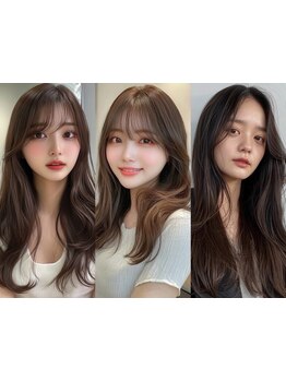 韓国風顔周り◎可愛いおくれ毛◎[小山/小山駅/韓国/ブリーチ/学割U24/前髪/ダブルカラー/レイヤーカット]