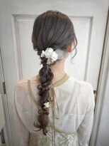アロマ ヘアー ルーム 新宿3号店(AROMA hair room)&nbsp;結婚式/二次会/パーティー/上品/シニヨン/ロングポニーテール