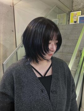 ヘアーデザイン アルエ(HAIR×design ARUE) 【RIN】フェイスレイヤー/ウルフ/ブルーブラック